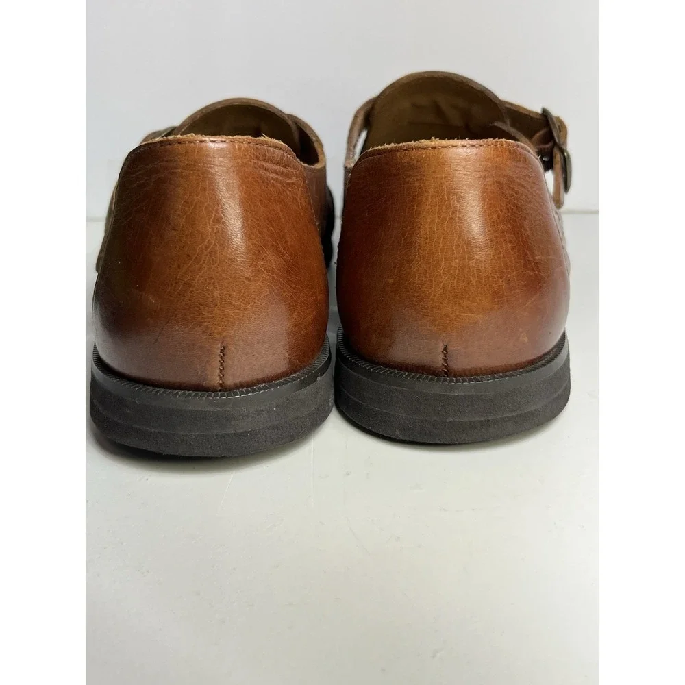 Giorgio Brutini Tan Leather Woven Fisherman Sandals Men Size 10M Shoes